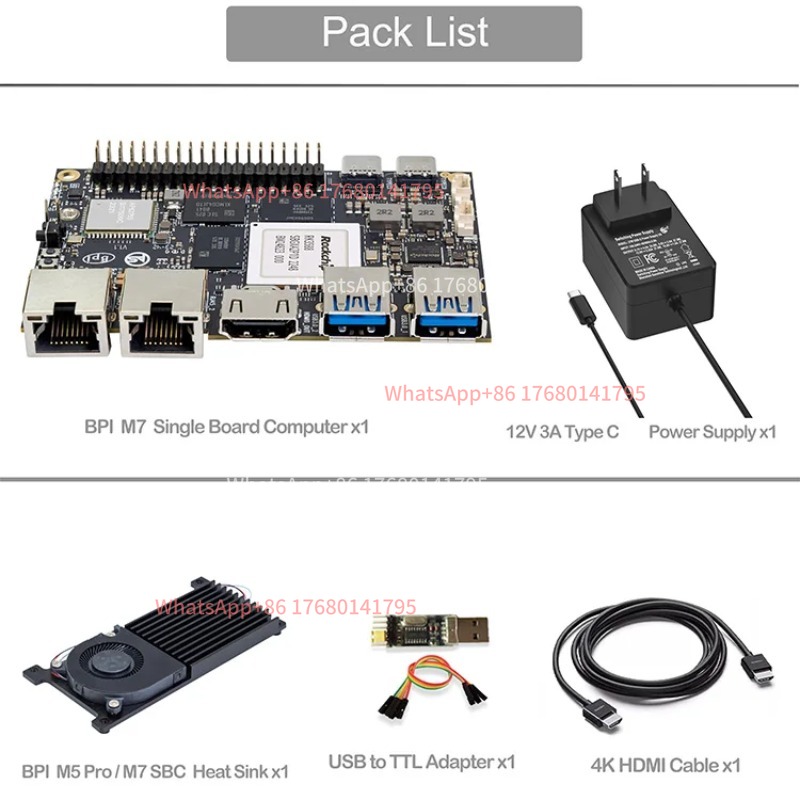 Computadora de Placa Única RK3 - Banana Pi Bpi M7 Rk3588 reseña y precio