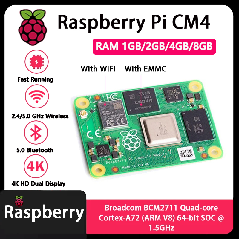 Raspberry Pi CM4 1GB/2GB/4GB/8 - Compute Module 4 32Gb Wifi reseña y precio